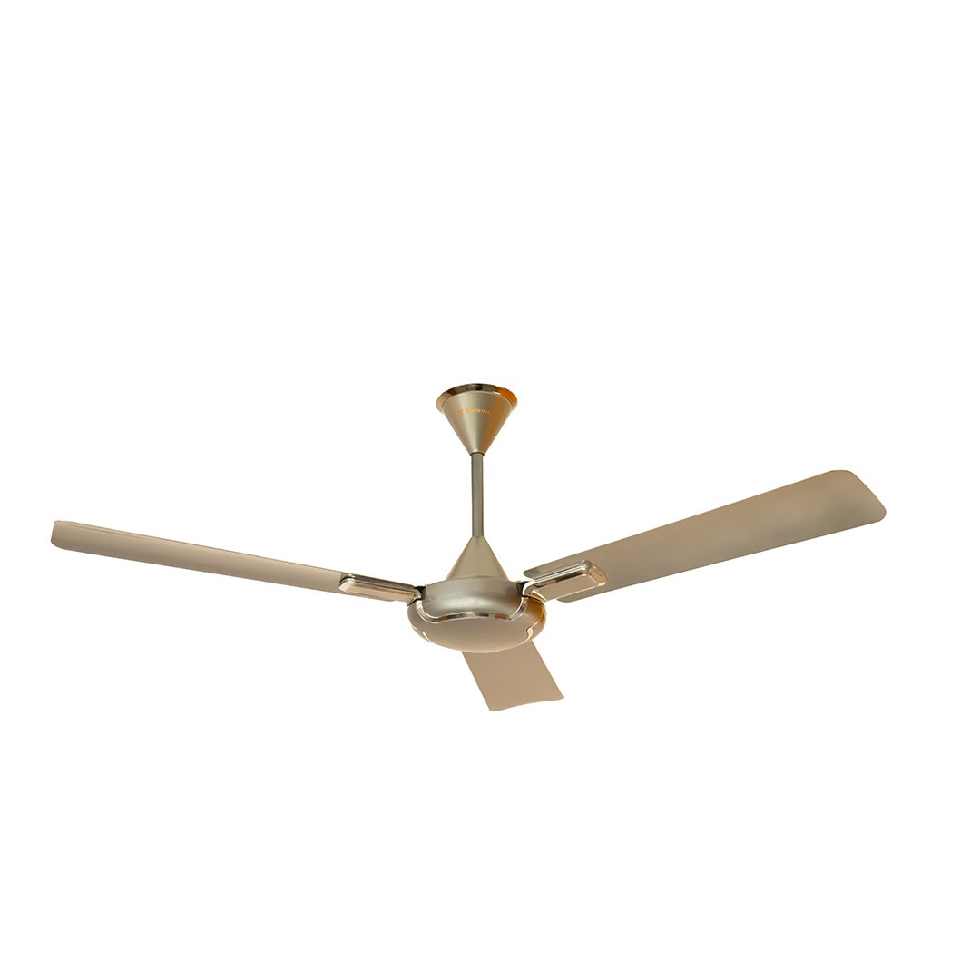 Sleek and silent ceiling fan with high-speed motor