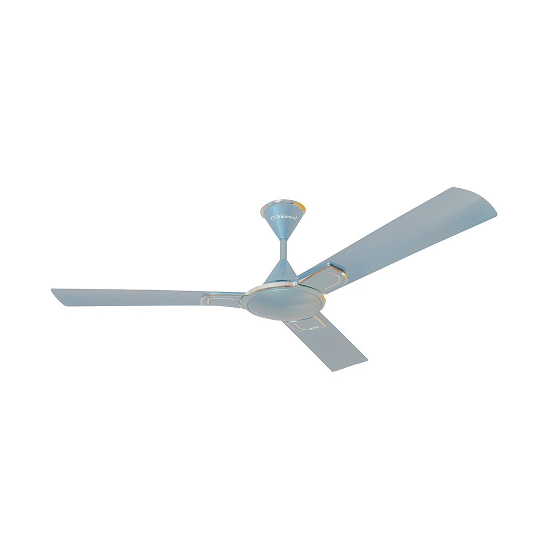 Sleek and silent ceiling fan with high-speed motor
