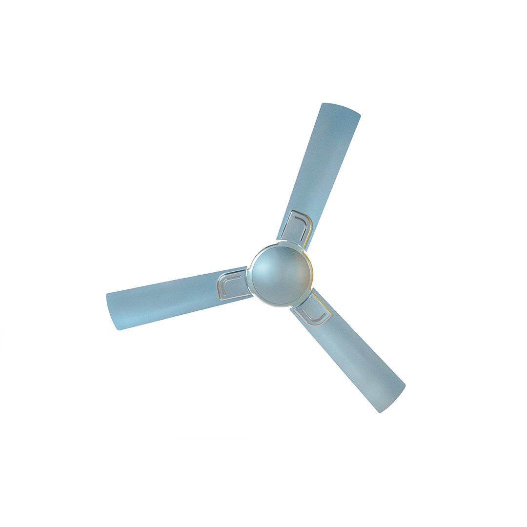 Sleek and silent ceiling fan with high-speed motor